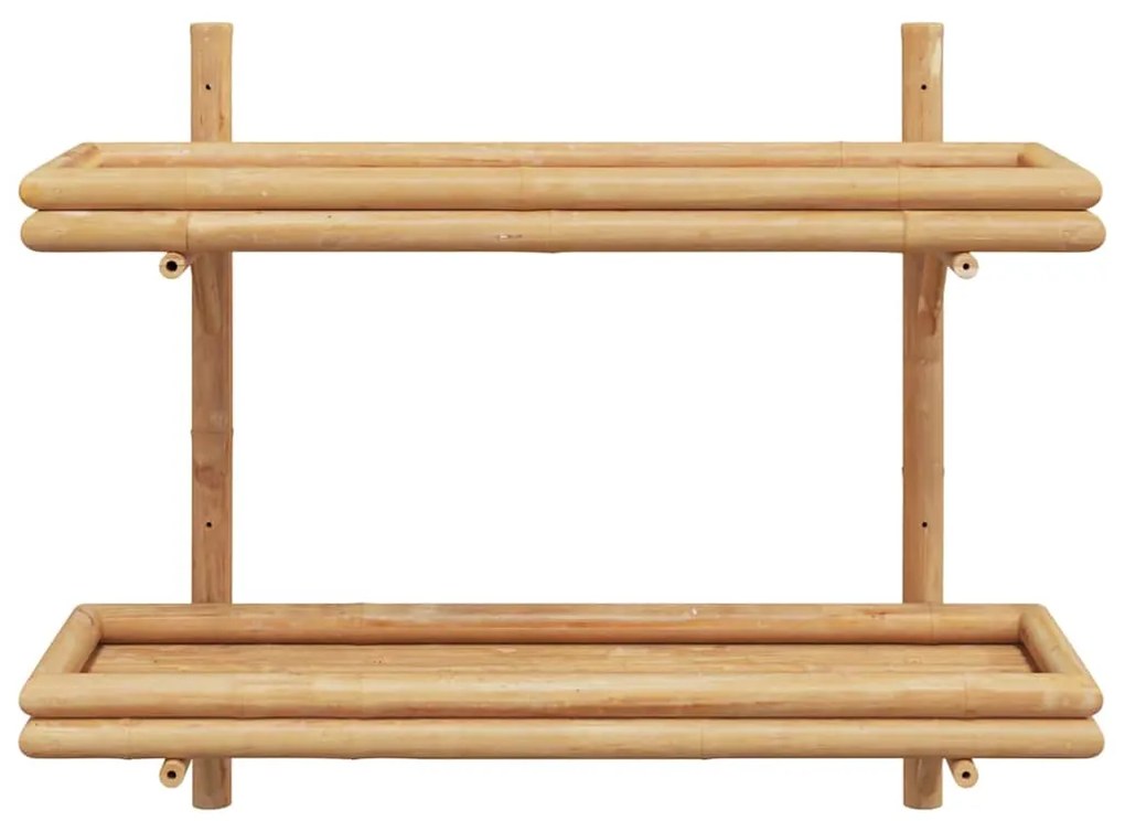 vidaXL Επιτοίχιο Ράφι με ράφι Επιτοίχιο Καφέ 75 x 26 x 60 εκ Μπαμπού