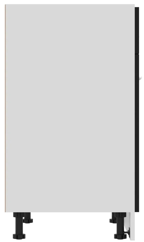 vidaXL Ντουλάπι με Συρτάρι Lyon Μαύρο 60x46x81,5 εκ. Επεξ. Ξύλο