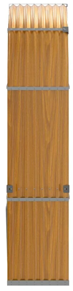 vidaXL Ξυλοθήκη Ξύλινη Όψη 120x45x210 εκ. από Γαλβανισμένο Ατσάλι