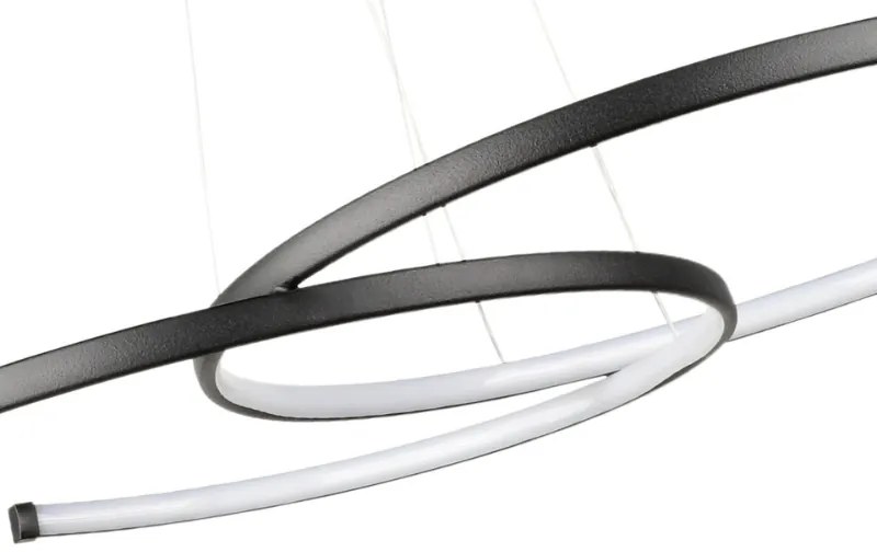 Φωτιστικό οροφής Led Cres Megapap μεταλλικό χρώμα μαύρο 70x48x65εκ.