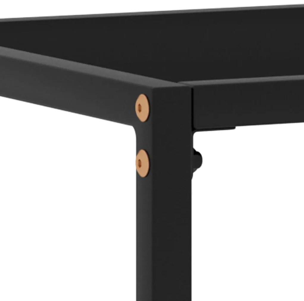 vidaXL Τραπέζι Κονσόλα Μαύρο 100 x 35 x 75 εκ. από Ψημένο Γυαλί