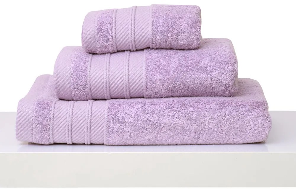 Πετσέτες Σετ 3Τμχ Σε Συσκευασία Δώρου Des. Soft Lilac Anna Riska Σετ Πετσέτες 30x50cm 100% Cotton
