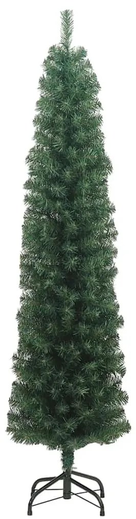 vidaXL Χριστουγεν. Δέντρο Slim Τεχνητό με Βάση Πράσινο 180 εκ.