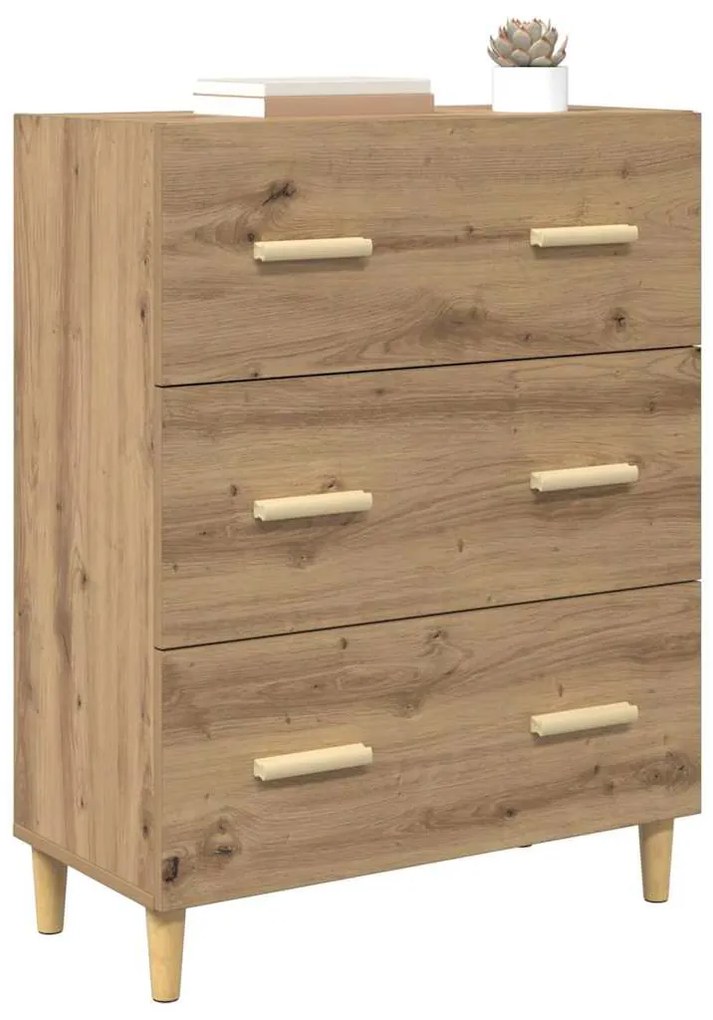 vidaXL Πλαϊνό γραφείο artisan δρυς 34 x 69.5 x 90 εκ