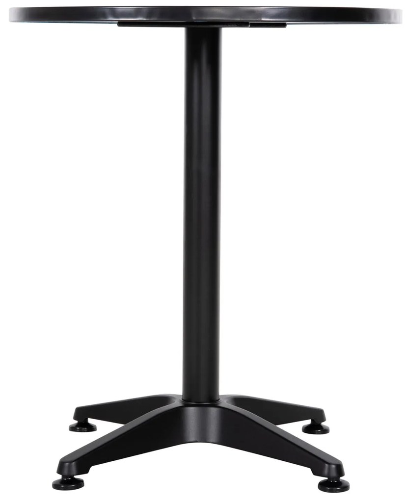 ΤΡΑΠΕΖΙ ΣΤΡΟΓΓΥΛΟ GOSS ΑΛΟΥΜΙΝΙΟ ΜΑΥΡΟ Φ60x70Υεκ.