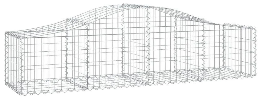 vidaXL Συρματοκιβώτια Τοξωτά 7 τεμ. 200x50x40/60 εκ. Γαλβαν. Ατσάλι