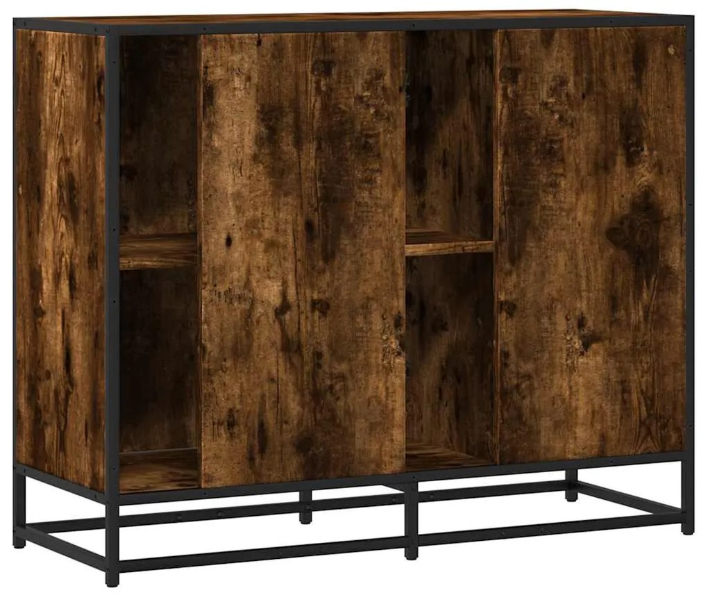 vidaXL Sideboard Καπνιστή δρυς 92x35x76 cm Κατασκευασμένο ξύλο