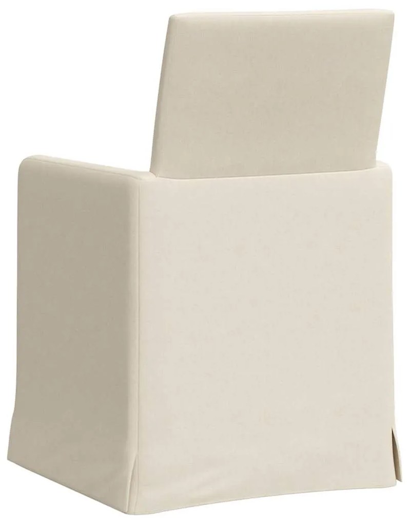 vidaXL Καρέκλες φαγητού με τροχούς 2 pcs Μπεζ 57 x 67 x 95 εκ Λινό