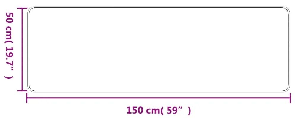 Χαλί Διάδρομος Εμφάνιση Σιζάλ Ασημί 50 x 150 εκ. - Ασήμι