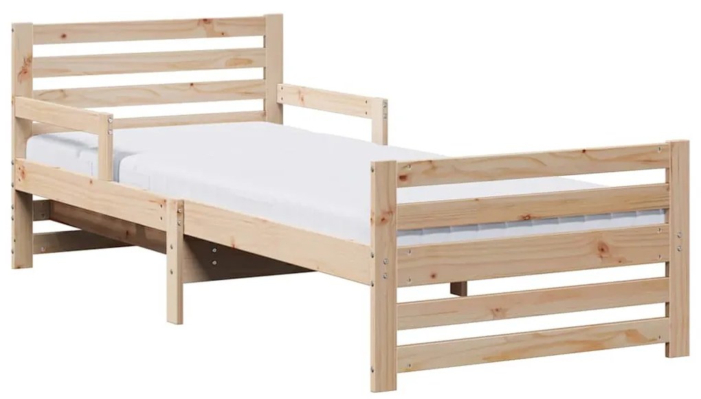 vidaXL Σκελετός Κρεβατιού Καφέ 80 x 200 cm Στερεά ξυλεία πεύκου