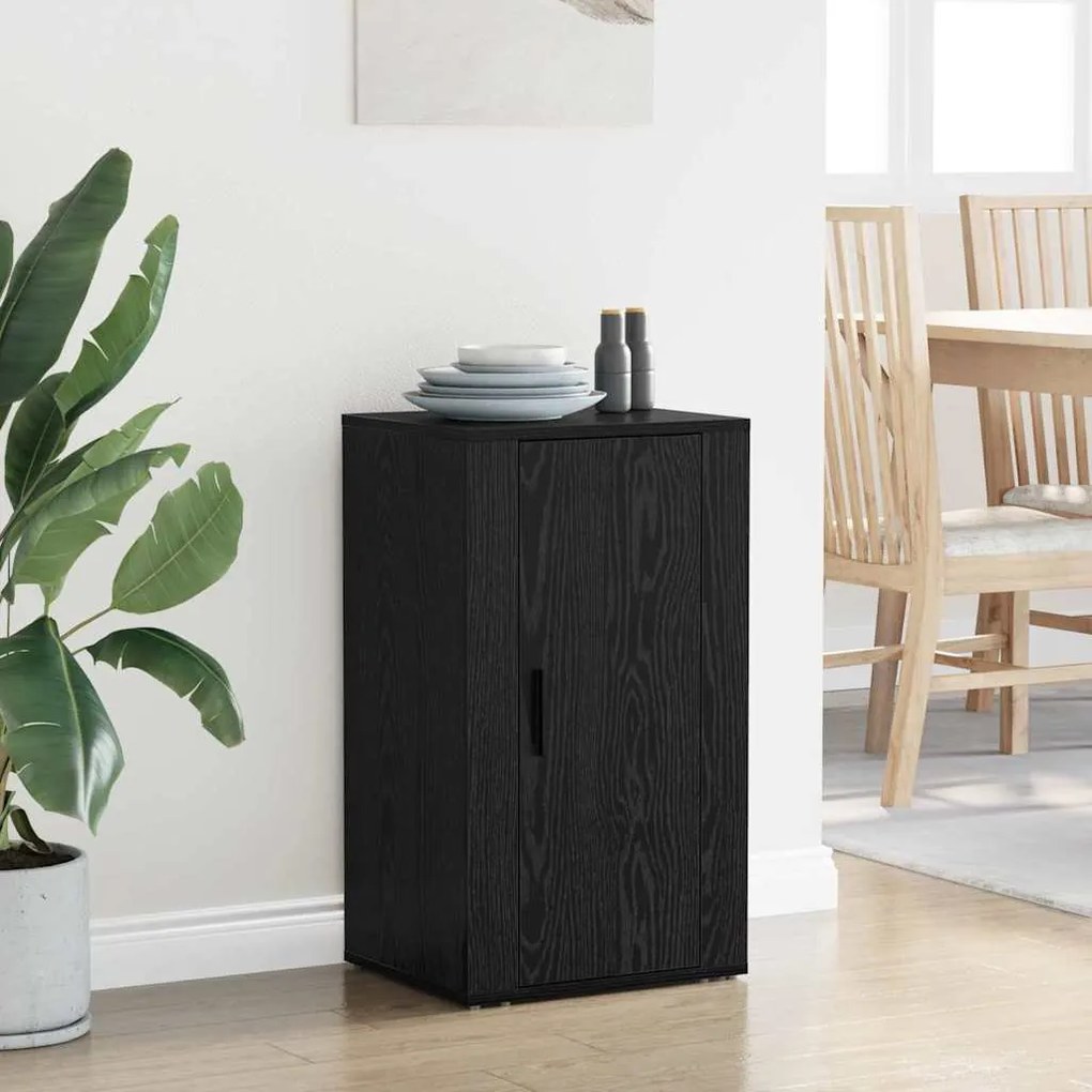 vidaXL Πλαϊνό γραφείο Μαύρη δρυς 40 x 33 x 70 εκ. Επεξεργασμένο ξύλο