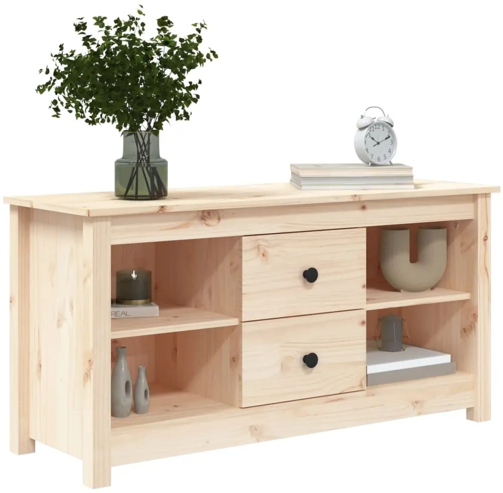 vidaXL Έπιπλο Τηλεόρασης 103 x 36,5 x 52 εκ. από Μασίφ Ξύλο Πεύκου