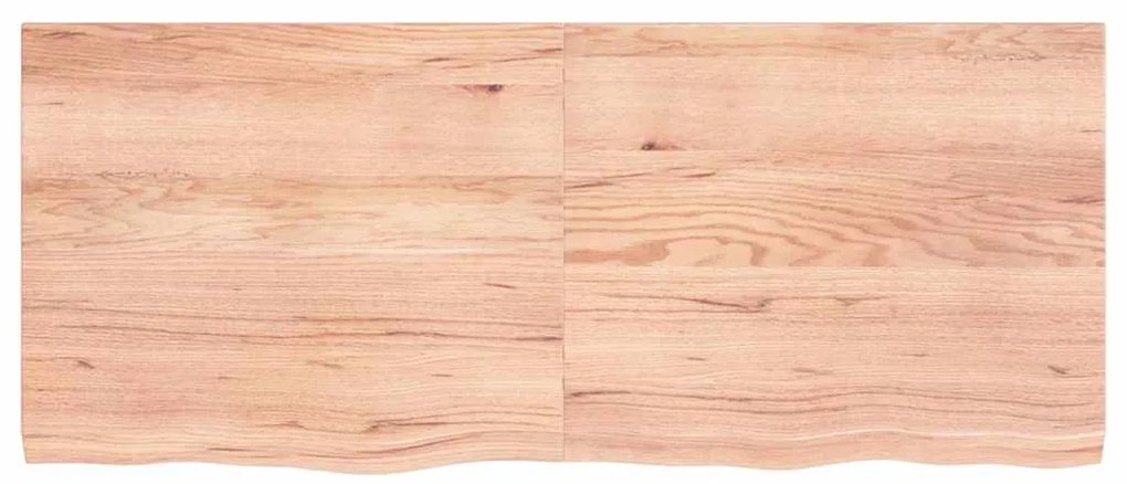 vidaXL Ράφι Τοίχου Ανοιχτό Καφέ 120x50x(2-4)εκ. Επεξ. Μασίφ Ξύλο Δρυός