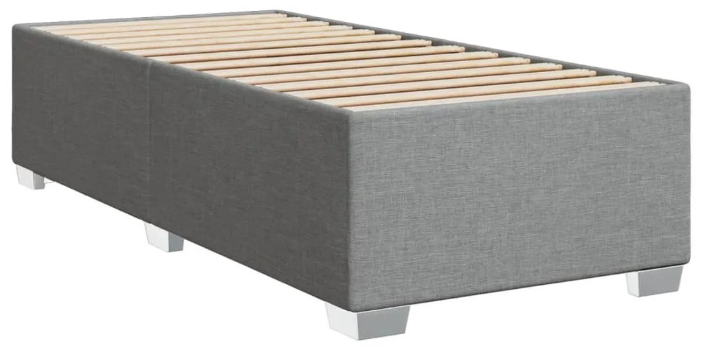 ΚΡΕΒΑΤΙ BOXSPRING ΜΕ ΣΤΡΩΜΑ ΑΝΟΙΧΤΟ ΓΚΡΙ 90X190 ΕΚ. ΥΦΑΣΜΑΤΙΝΟ 3292657