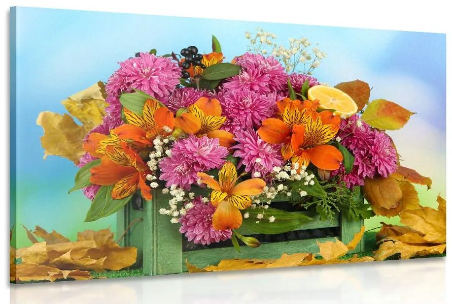 Εικόνα λουλούδια σε ένα κουτί - 60x40