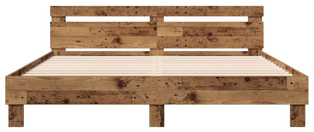 vidaXL Σκελετός Κρεβατιού Παλιό Ξύλο 180 x 200 cm Επεξεργασμένο ξύλο