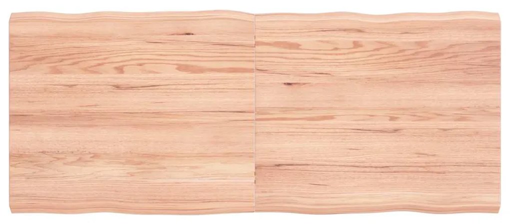 vidaXL Επιφ Τραπεζιού Αν Καφέ 120x50x(2-4)εκ.Ακατέργ. Μασίφ Ξύλο Δρυός