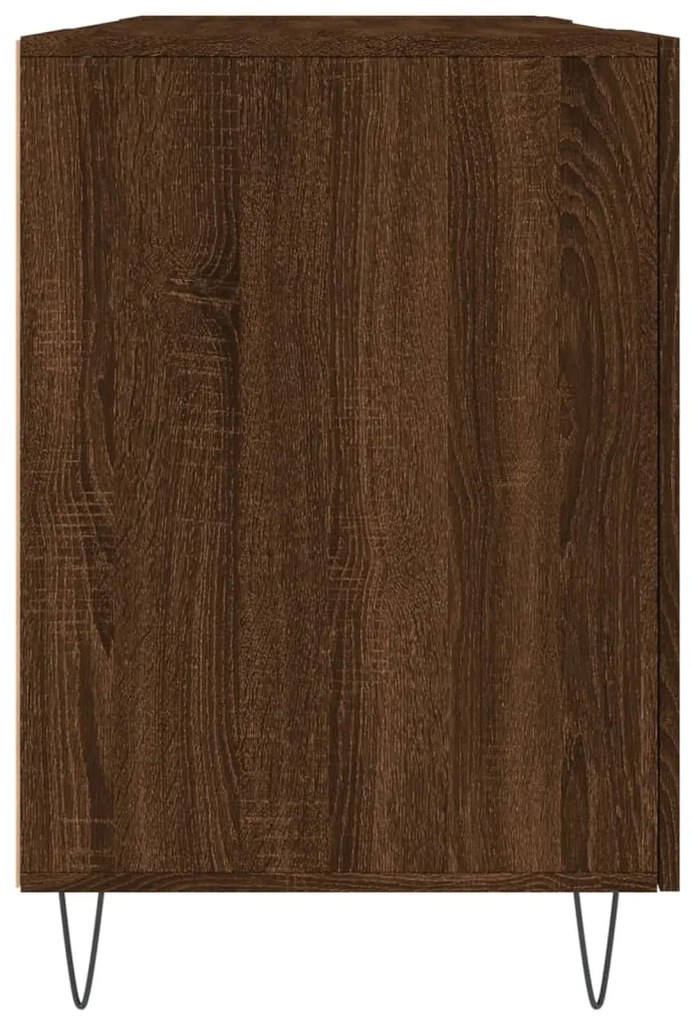 vidaXL Γραφείο Καφέ Δρυς 140 x 50 x 75 εκ. από Επεξεργασμένο Ξύλο