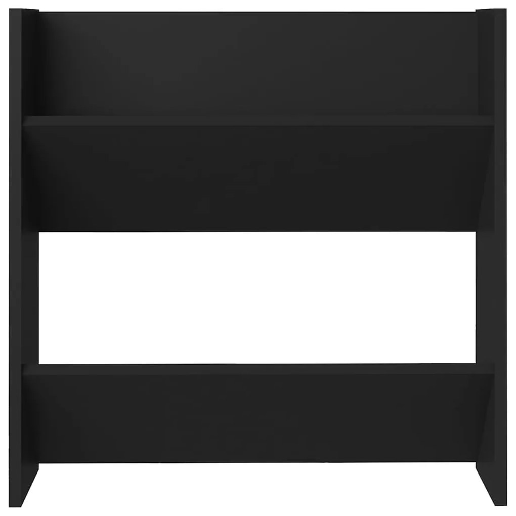 vidaXL Παπουτσοθήκες Τοίχου 2 τεμ. Μαύρο 60x18x60 εκ. από Μοριοσανίδα