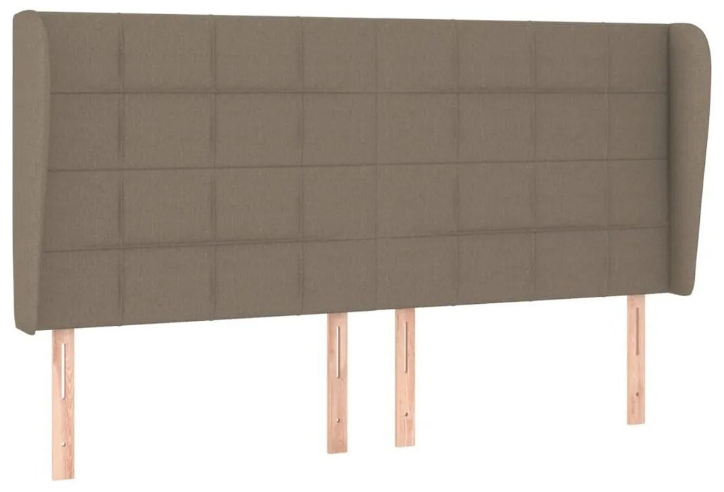 Κρεβάτι Boxspring με Στρώμα Taupe 180x200 εκ. Υφασμάτινο - Μπεζ-Γκρι