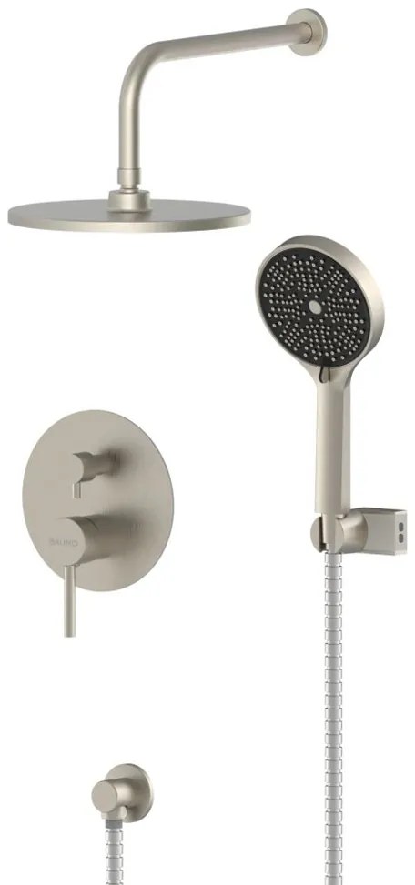 BRUNO σετ κεφαλή ντους με τηλέφωνο M63125-531, αναμεικτική, εντοιχισμού, ασημί