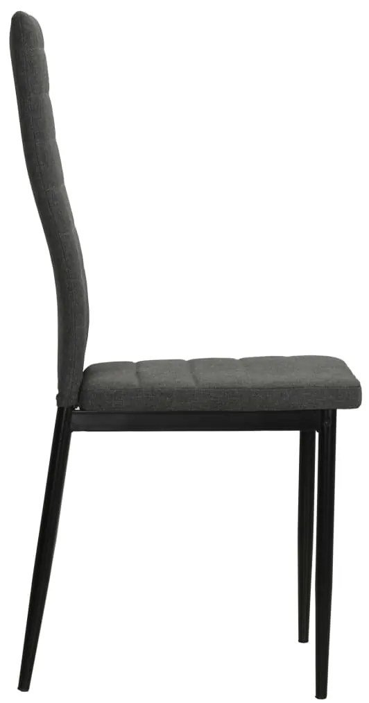 vidaXL Καρέκλες Τραπεζαρίας 2 τεμ. Σκούρο Γκρι Υφασμάτινες