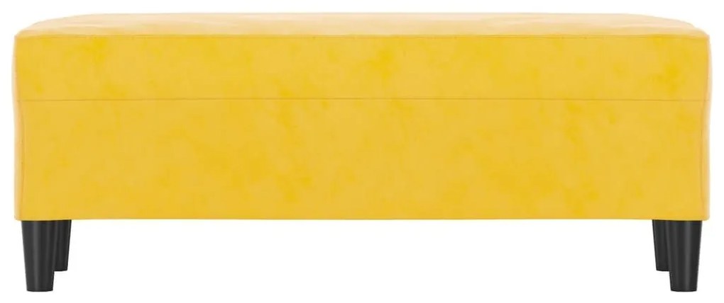 Πάγκος Κίτρινο 100x35x41 εκ. Βελούδινος - Κίτρινο