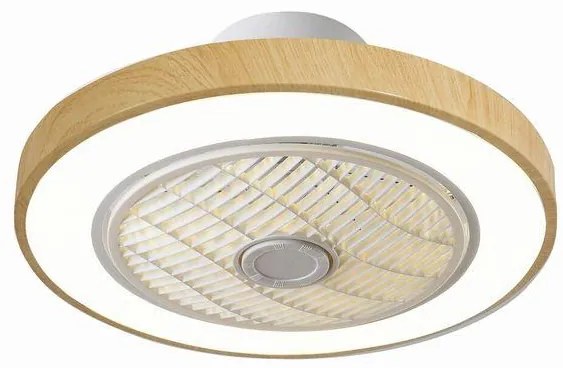 Lineme Ανεμιστήρας Οροφής Φ50cm DC17w Με Φως LED 41w Και Τηλεχειριστήριο Aurora Λευκό-Φυσικό 02-00191