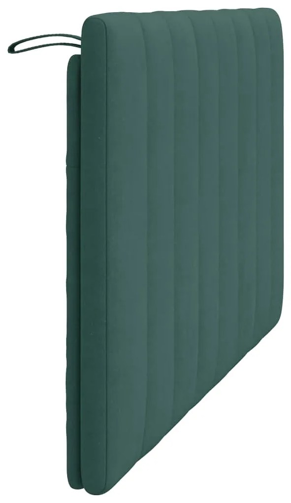 vidaXL Μαξιλάρι για Κεφαλάρι Hanko Σκούρο Πράσινο 120 εκ. Βελούδο