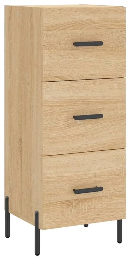 vidaXL Μπουφές Sonoma δρυς 34,5 x 34 x 180 εκ. από Επεξεργασμένο Ξύλο