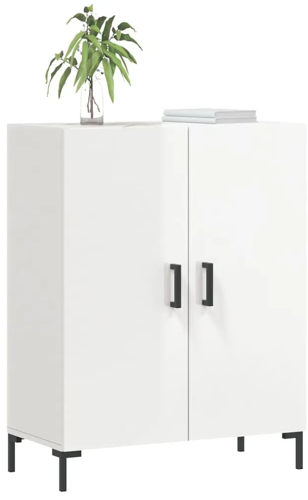 vidaXL Ντουλάπι Γυαλιστερό Λευκό 69,5x34x90 εκ. Επεξεργασμένο Ξύλο