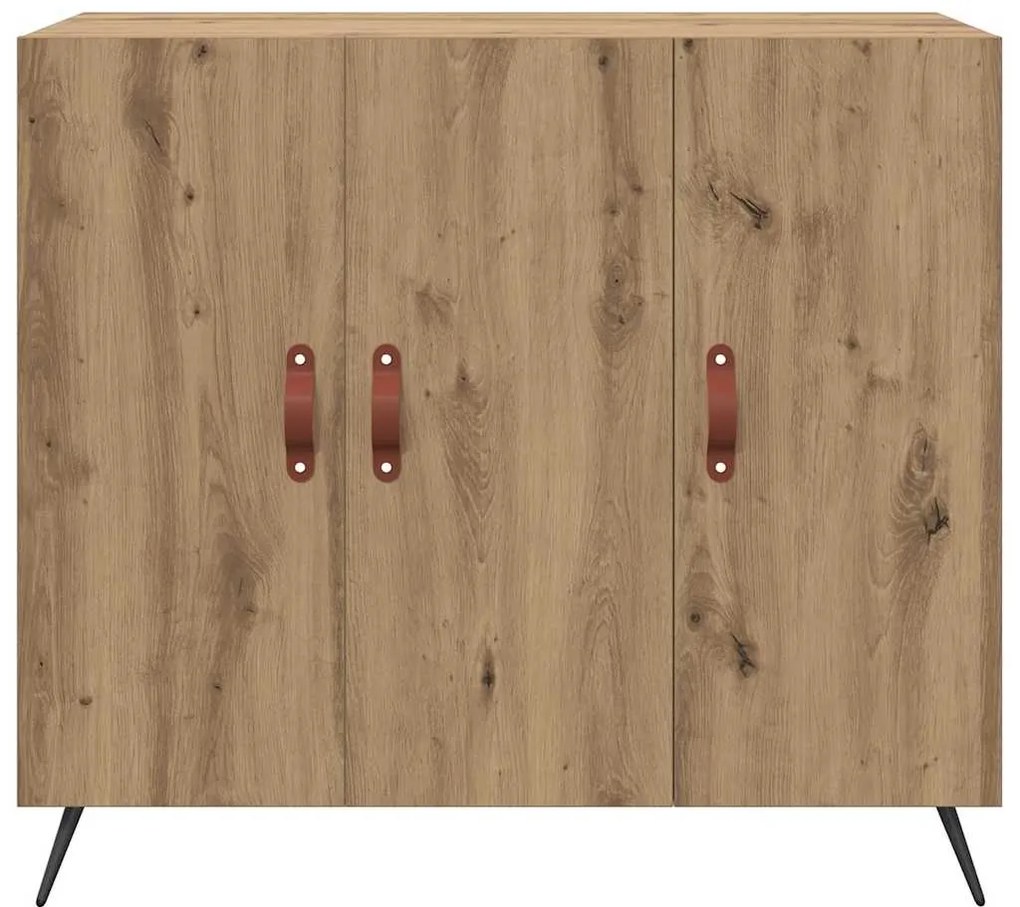 vidaXL Πλαϊνό γραφείο Καφέ 90 x 34 x 80 εκ. Επεξεργασμένο ξύλο