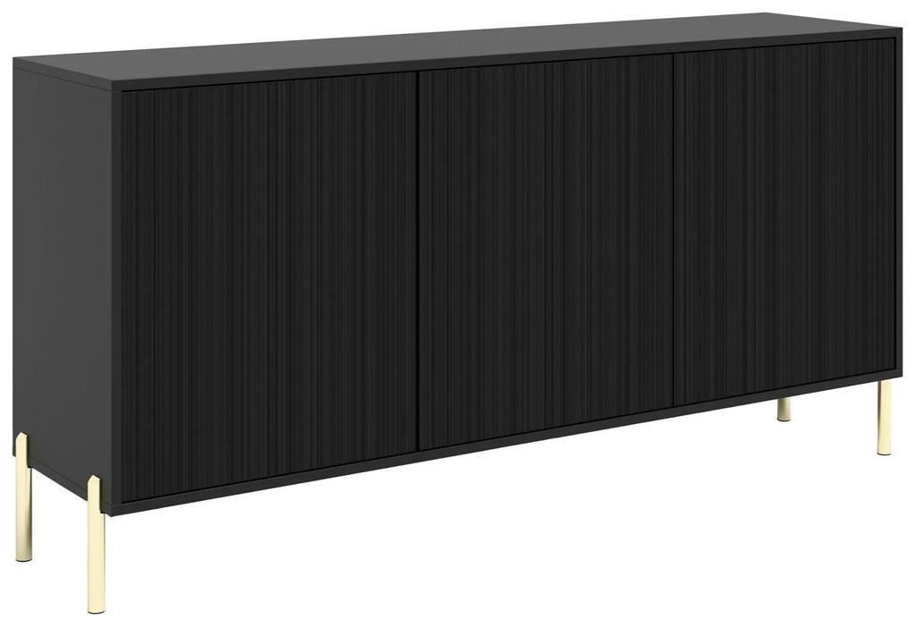 Ντουλάπι Nashville C101, Μαύρο, 80x154x38cm, 45 kg, Ινοσανίδες μέσης πυκνότητας, Πλαστικοποιημένη μοριοσανίδα | Epipla1.gr