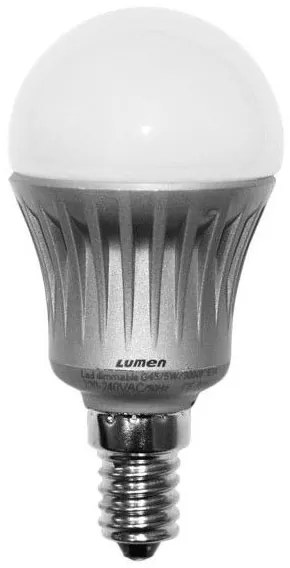 Λάμπα LED 5W Ε14 σφαιρική ματ ντιμαριζόμενη LUMEN 13-141509