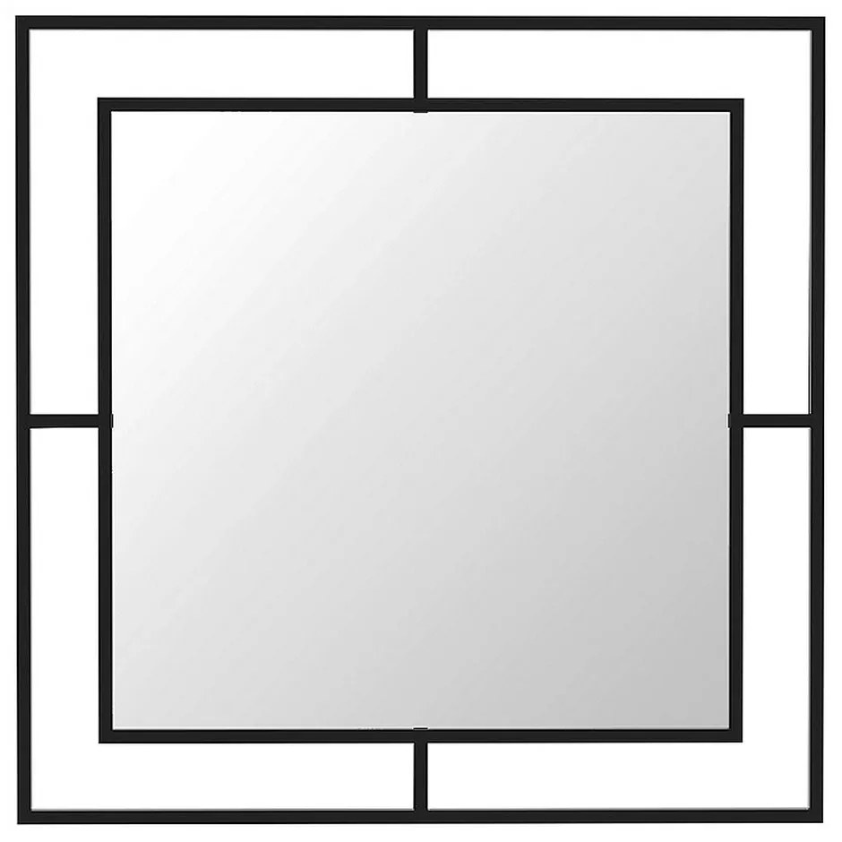 Καθρέφτης Τοίχου Corner 0207502 58,6x2x58,6cm Black Aluminium