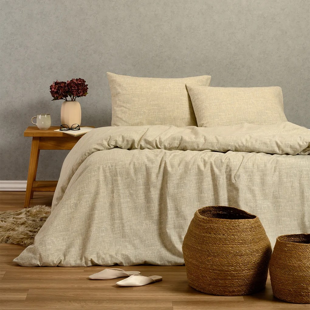 Φανελένια Παπλωματοθήκη Μονή (165x245) Melinen Winter Line Farrel Grey