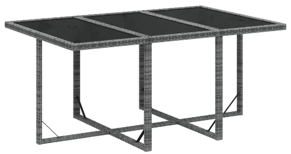 vidaXL Σετ Τραπεζαρίας Κήπου 7 τεμ. Γκρι Συνθ. Ρατάν με Μαξιλάρια