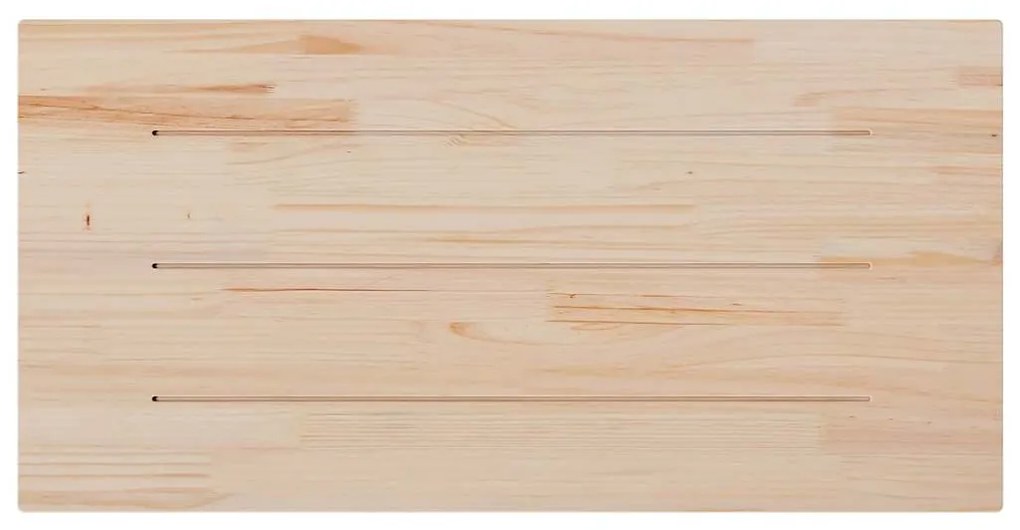 vidaXL Επιφάνεια Τραπεζιού Ορθογ. Λευκή 80x40x2,5 εκ. από Μασίφ Πεύκο