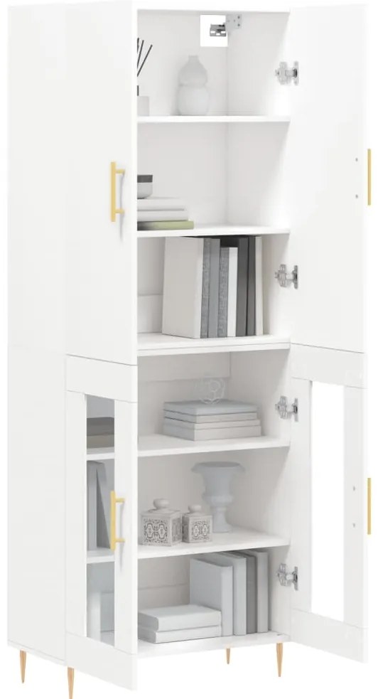 vidaXL Ντουλάπι Λευκό 69,5x34x180 εκ. από Επεξεργασμένο Ξύλο