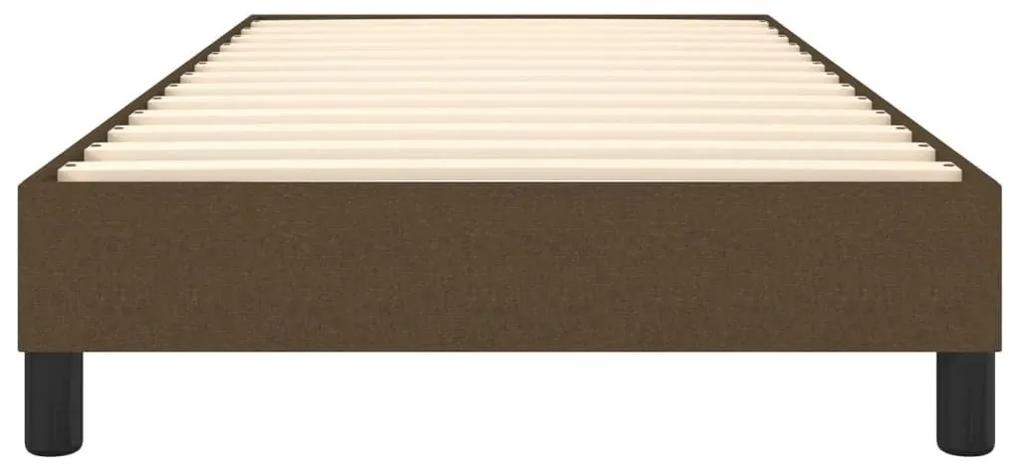 Πλαίσιο Κρεβατιού Boxspring Σκούρο Καφέ 90x190 εκ. Υφασμάτινο - Καφέ