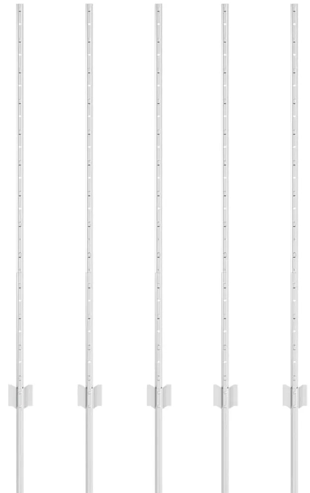 vidaXL Πυλώνες Πλέγματος 10 pcs Ασημί 120 cm Γαλβανισμένος χάλυβας