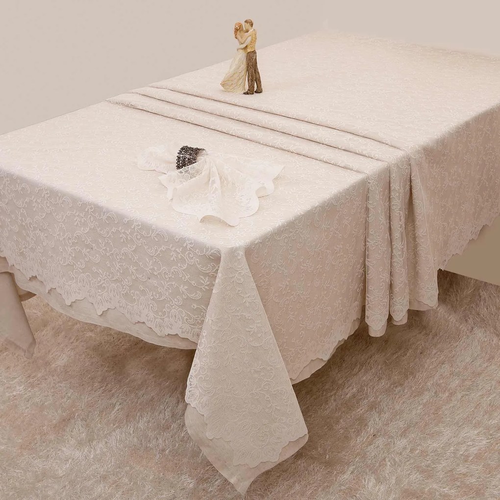 Σουπλά Σετ 4τμχ. 2331 Ivory Anna Riska 32x45cm Βαμβάκι-Πολυέστερ