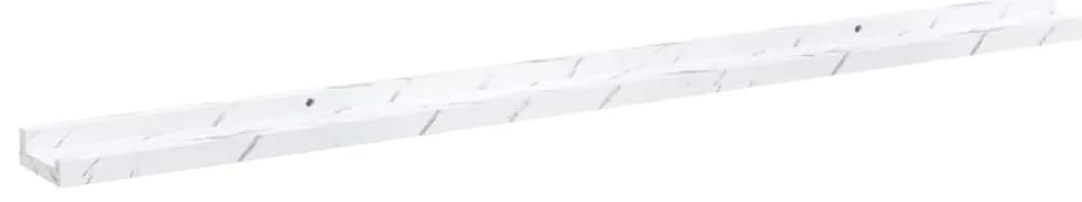 vidaXL Ράφι Τοίχου με ράφι 2 pcs Λευκό Μάρμαρο 115 x 9 x 3 cm