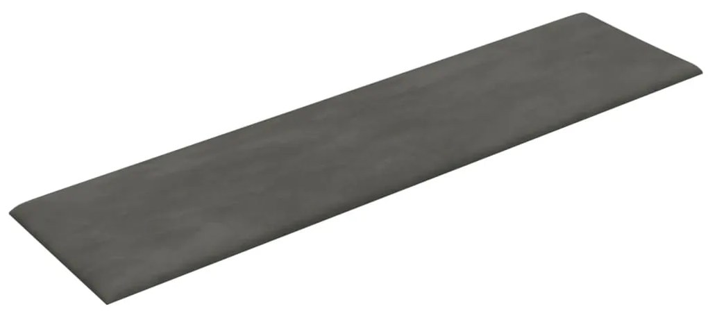 vidaXL Πάνελ Τοίχου 12 τεμ. Σκούρο Γκρι 60x15 εκ. 1,08 μ² Βελούδο