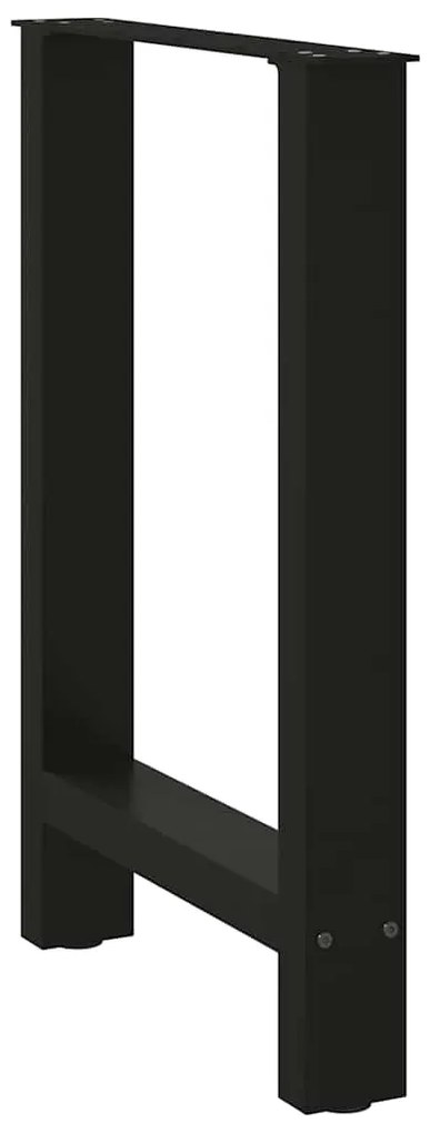 vidaXL Πόδια Τραπεζαρίας 2 τεμ. Μαύρα 60x(72-73) εκ. Ατσάλι