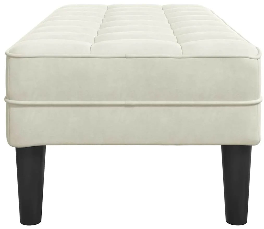 vidaXL Παγκάκι Κρεμ 113 x 57 x 39 εκ. Βελούδο