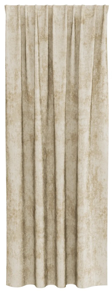vidaXL κουρτίνες βελούδου 2 τεμ με τσέπες κρεμ 260 x 140 εκ