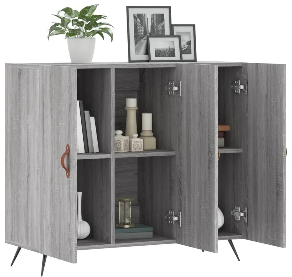 vidaXL Ντουλάπι Γκρι Sonoma 90 x 34 x 80 εκ. από Επεξεργασμένο Ξύλο