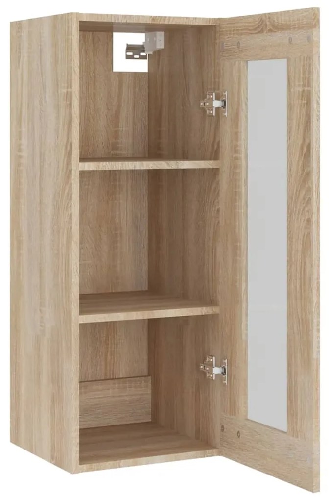 vidaXL Μπουφές Sonoma δρυς 34,5 x 34 x 180 εκ. από Επεξεργασμένο Ξύλο