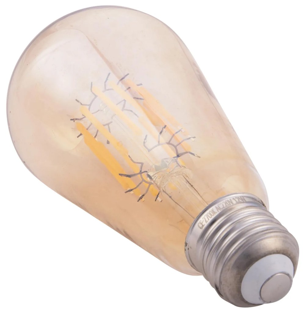 ΛΑΜΠΤΗΡΑΣ  LED FILAMENT 12W E27 3000K GOLD 6x6x14 εκ.